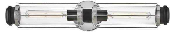 Hinkley lighting vintage fürdőszobai lámpa masthead króm fekete átlátszó elshk-masthead2-pcbk IP44
