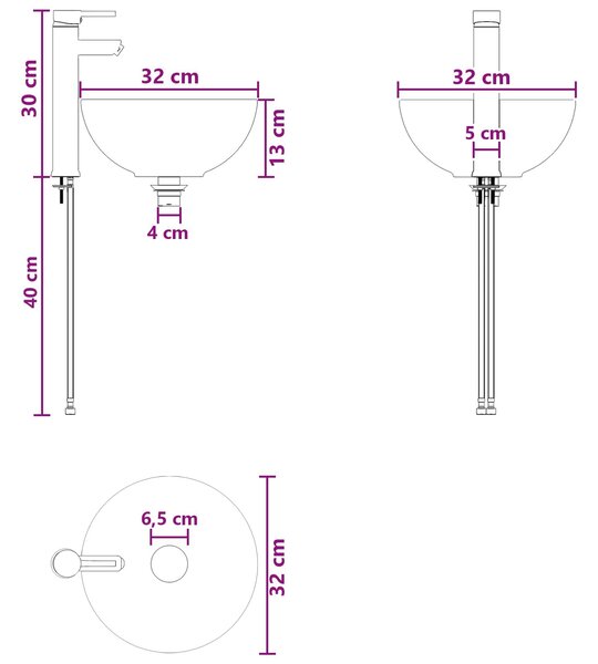 VidaXL Fali Mosdó Antik Fa 40 x 35 x 39 cm Szerelt Fa