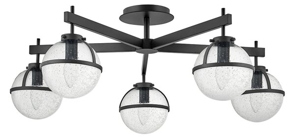 Hinkley klasszikus fürdőszobai lámpa hollis fekete átlátszó elshk-hollis-5-c-bk IP44