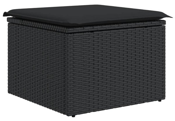 VidaXL Polyrattan Kerti Ülőgarnitúra - 10 részes - Fekete