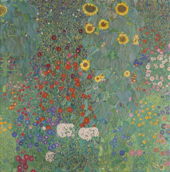 Klimt, Gustav - Reprodukció Farm Garden with Sunflowers, 1905-06, (40 x 40 cm)