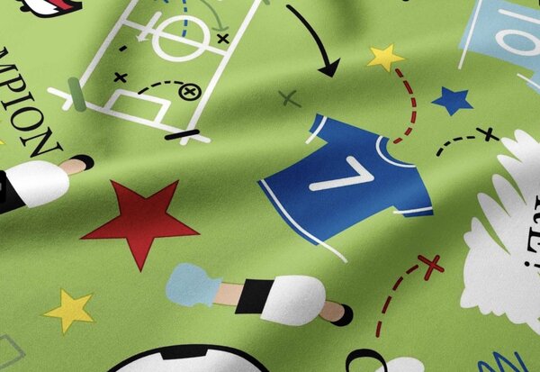 FUTBALLÁLMOK - gyermek pamut lepedő Méret: Gyerekméret 1x 90x135 + 1x 65x45