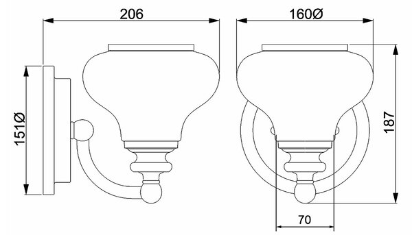 Hinkley glamour klasszikus fali lámpa ainsley króm elshk-ainsley1-bath IP44