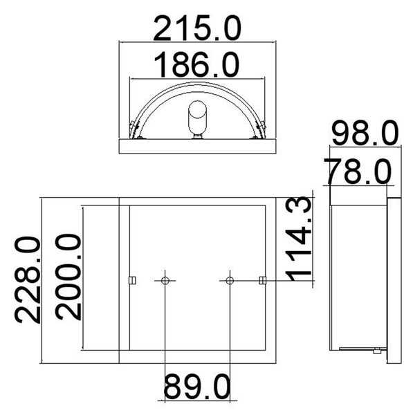 Hinkley modern fali lámpa daphne króm elshk-daphne1-bath IP44
