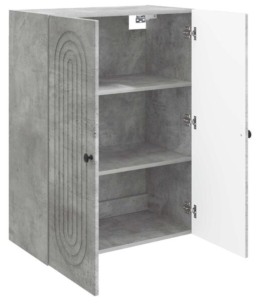 VidaXL Fali szekrény Betonszürke 66 x 34,5 x 90 cm Szerelt Fa