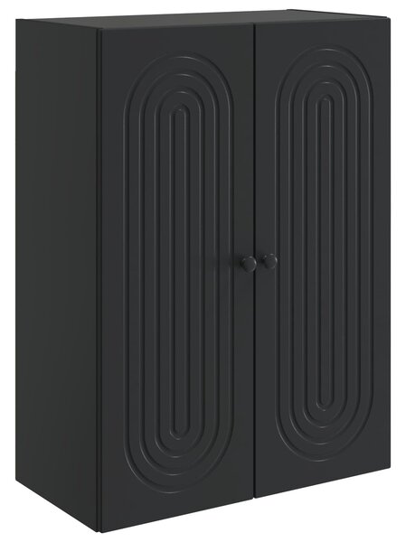 VidaXL Fali szekrény Fekete 66 x 34,5 x 90 cm Szerelt Fa