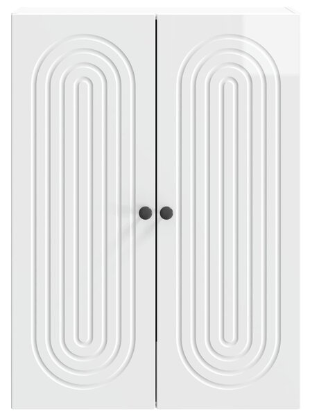 VidaXL Fali szekrény Magasfényű Fehér 66 x 34,5 x 90 cm Szerelt Fa