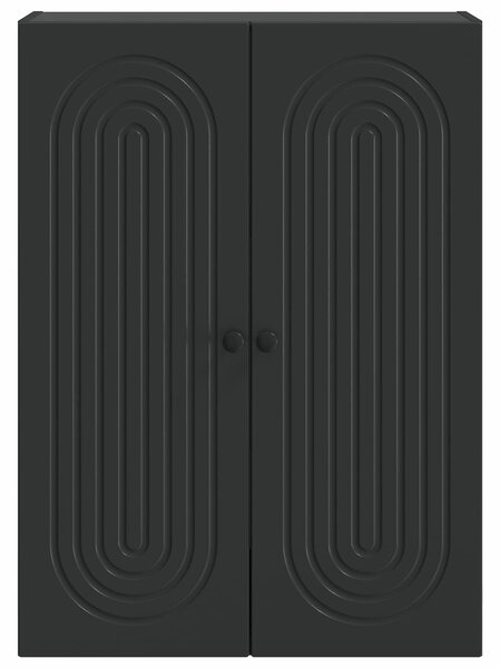 VidaXL Fali szekrény Fekete 66 x 34,5 x 90 cm Szerelt Fa