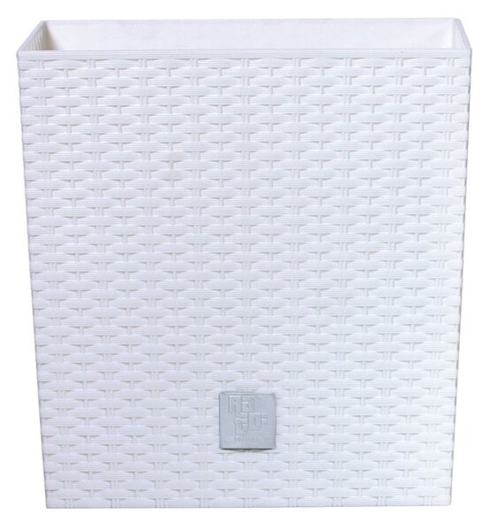 Prosperplast Rato Low virágcserép fehér, 17 x 17 x 17 cm