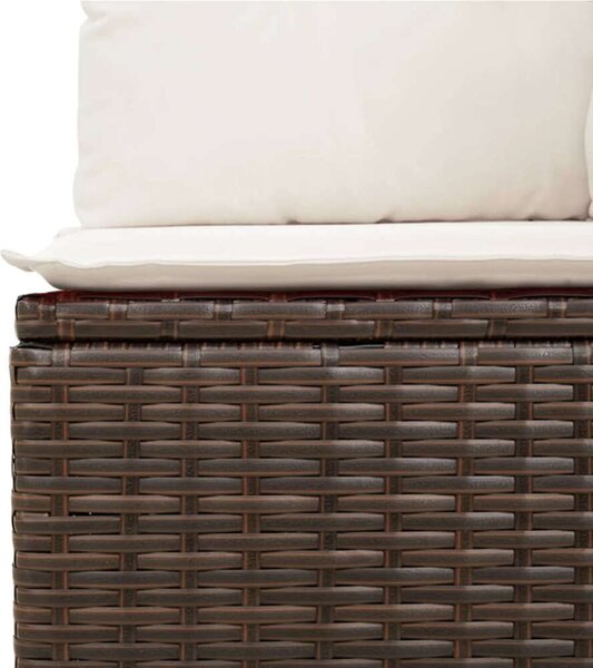 VidaXL 8 részes barna polyrattan kerti ülőgarnitúra párnákkal