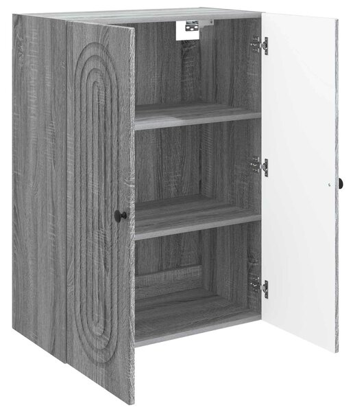 VidaXL Fali szekrény Szürke Sonoma 66 x 34,5 x 90 cm Szerelt Fa