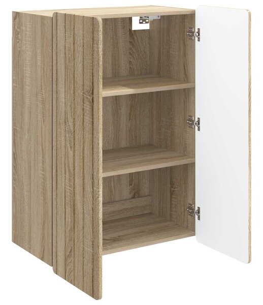 VidaXL Fali szekrény Sonoma Tölgy 66 x 34,5 x 92 cm Szerelt Fa