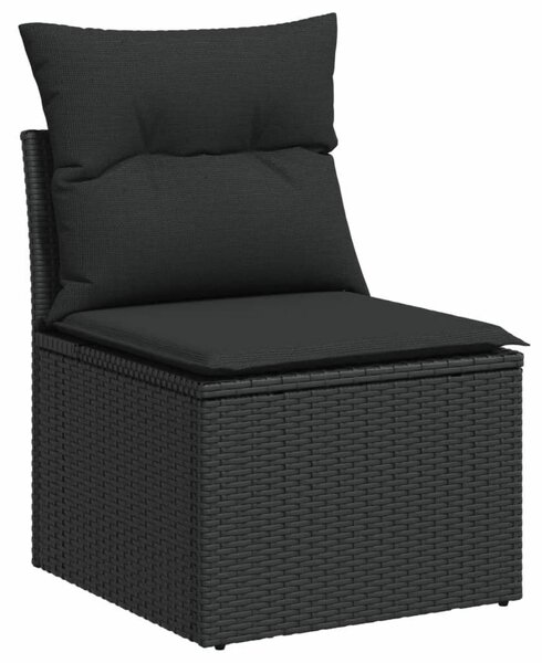 VidaXL Polyrattan Kerti Ülőgarnitúra - 9 részes - Fekete