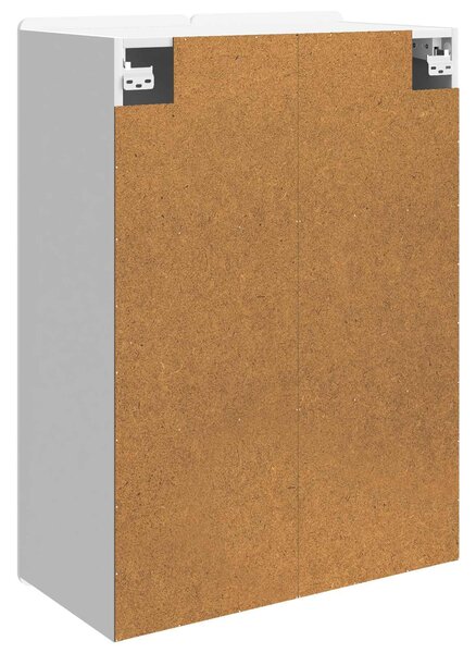 VidaXL Fali szekrény Magasfényű Fehér 66 x 34,5 x 92 cm Szerelt Fa