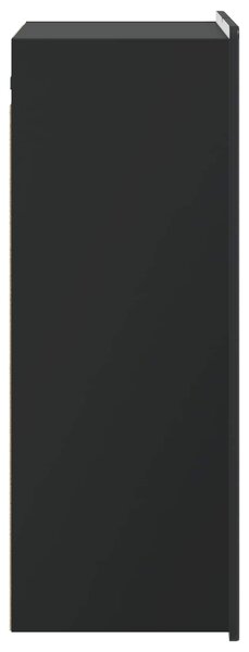 VidaXL Fali szekrény Fekete 66 x 34,5 x 92 cm Szerelt Fa