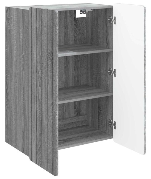 VidaXL Fali szekrény Szürke Sonoma 66 x 34,5 x 92 cm Szerelt Fa