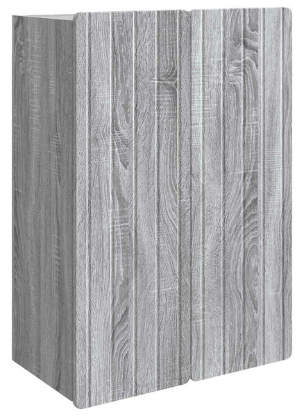 VidaXL Fali szekrény Szürke Sonoma 66 x 34,5 x 92 cm Szerelt Fa