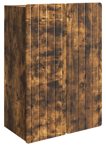 VidaXL Fali szekrény Füstös Tölgy 66 x 34,5 x 92 cm Szerelt Fa