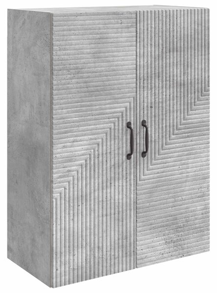 VidaXL Fali szekrény Betonszürke 66 x 34,5 x 90 cm Szerelt Fa
