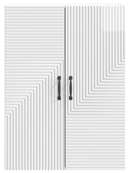 VidaXL Fali szekrény Magasfényű Fehér 66 x 34,5 x 90 cm Szerelt Fa