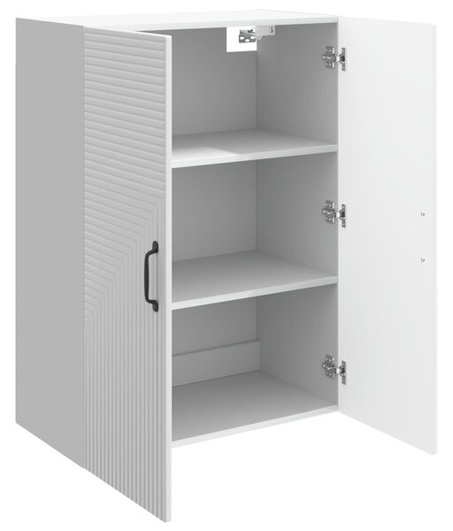 VidaXL Fali szekrény Magasfényű Fehér 66 x 34,5 x 90 cm Szerelt Fa