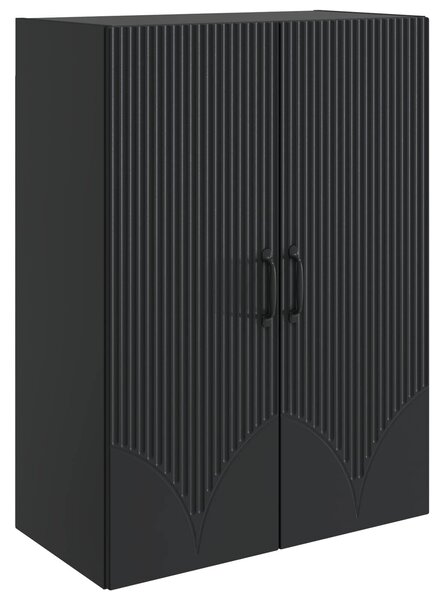 VidaXL Fali szekrény Fekete 66 x 34,5 x 90 cm Szerelt Fa