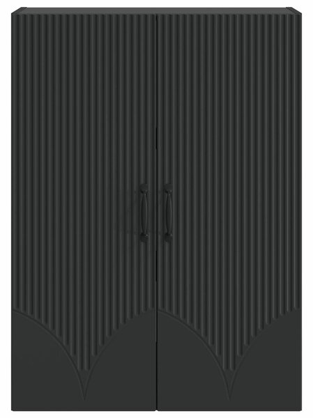 VidaXL Fali szekrény Fekete 66 x 34,5 x 90 cm Szerelt Fa
