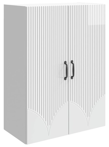 VidaXL Fali szekrény Magasfényű Fehér 66 x 34,5 x 90 cm Szerelt Fa