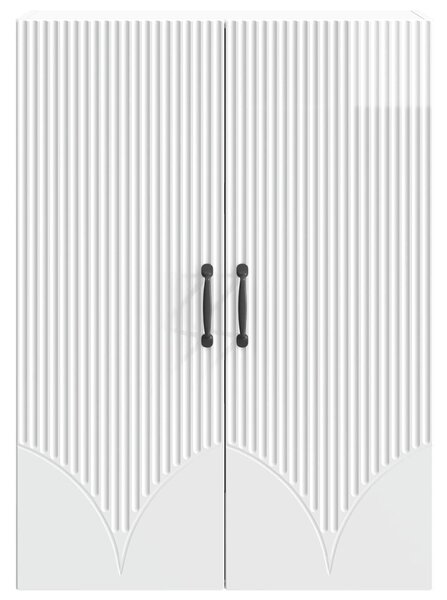 VidaXL Fali szekrény Magasfényű Fehér 66 x 34,5 x 90 cm Szerelt Fa