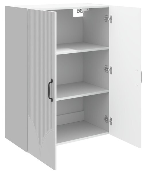 VidaXL Fali szekrény Magasfényű Fehér 66 x 34,5 x 90 cm Szerelt Fa