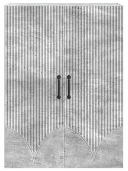 VidaXL Fali szekrény Betonszürke 66 x 34,5 x 90 cm Szerelt Fa