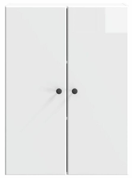 VidaXL Fali szekrény Magasfényű Fehér 66 x 34,5 x 90 cm Szerelt Fa