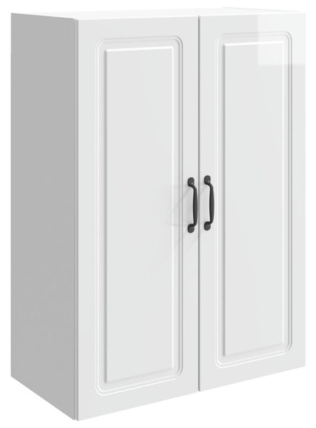 VidaXL Fali szekrény Magasfényű Fehér 66 x 34,5 x 90 cm Szerelt Fa