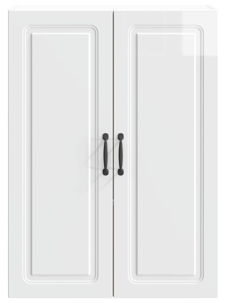 VidaXL Fali szekrény Magasfényű Fehér 66 x 34,5 x 90 cm Szerelt Fa