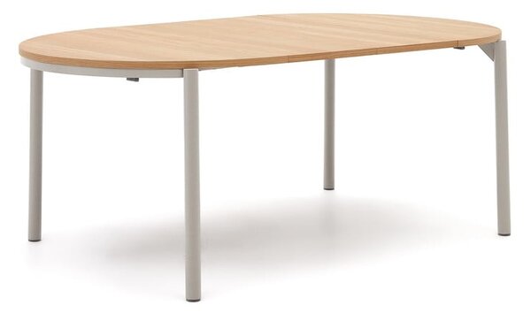 Kerek bővíthető étkezőasztal tölgyfa dekorral ø 120 cm Montuiri – Kave Home