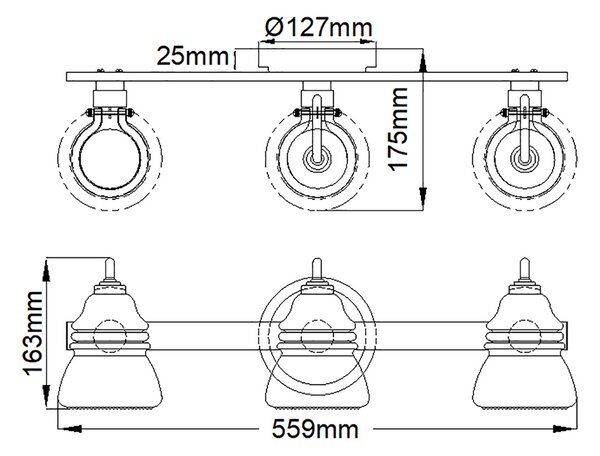 Kichler klasszikus tükör világítás talland króm elskltalland3pcbath IP44
