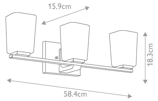 Kichler klasszikus tükör világítás roehm króm elskl-roehm3-pc IP44