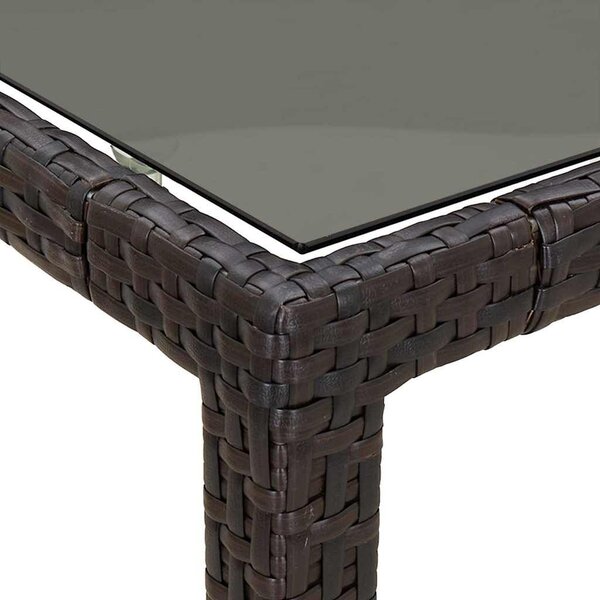 VidaXL Kerti Asztal Barna 150 x 90 x 75 cm polirattan