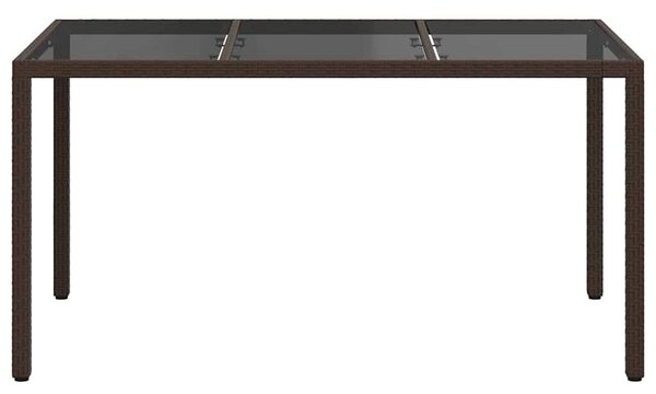 VidaXL Kerti Asztal Barna 150 x 90 x 75 cm polirattan