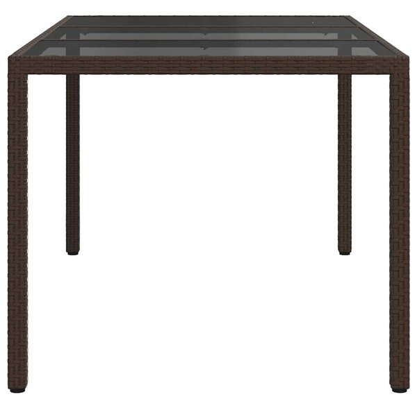 VidaXL Kerti Asztal Barna 150 x 90 x 75 cm polirattan