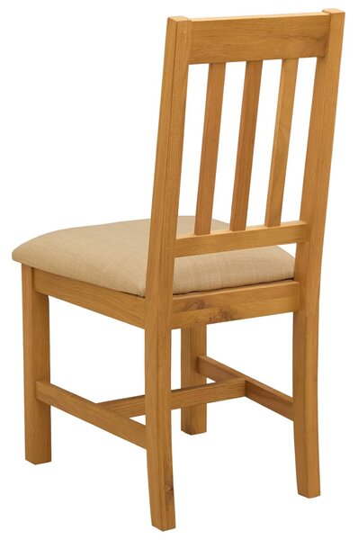 VidaXL Étkezőszék VENLO 2 pcs Tömör Tölgyfa Bézs 45 x 53 x 92 cm