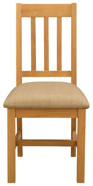 VidaXL Étkezőszék VENLO 2 pcs Tömör Tölgyfa Bézs 45 x 53 x 92 cm