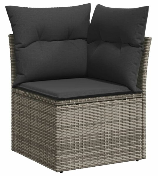 VidaXL Polyrattan Kerti Ülőgarnitúra - 10 részes - Szürke