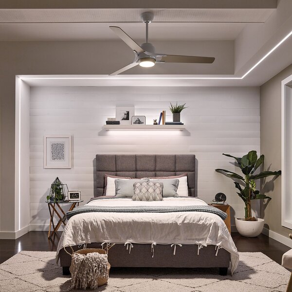 Kichler modern mennyezeti ventilátor zeus fehér ezüst elsklf-zeus-60-wht
