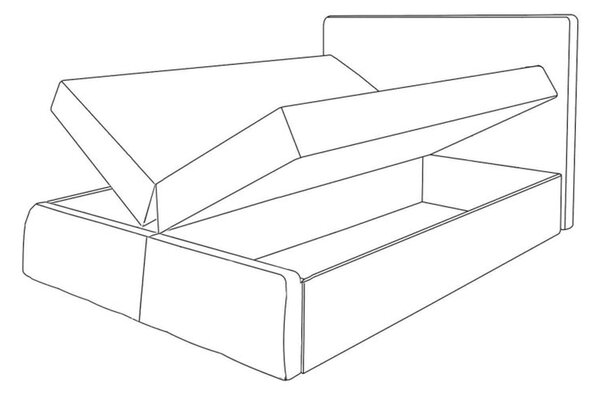 DEAN kárpitozott boxspring franciaágy - olivazöld Méret: 180x200