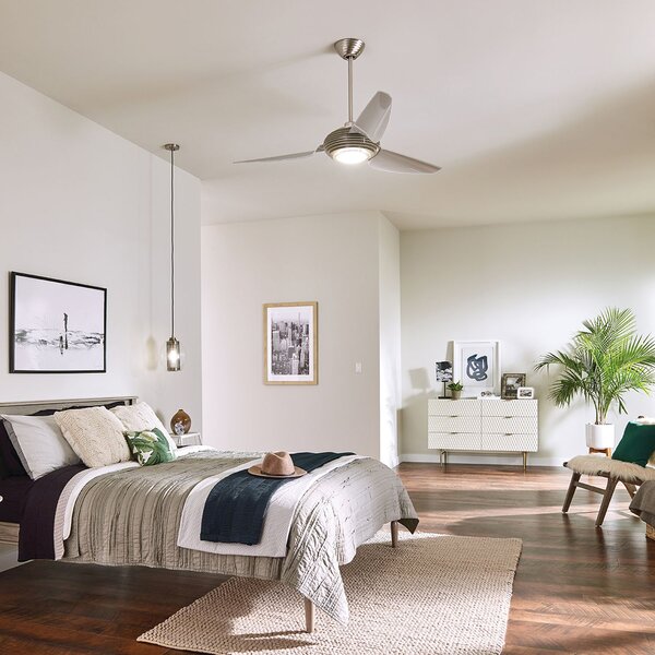 Kichler modern mennyezeti ventilátor voya ezüst pezsgő elsklf-voya-60-bs