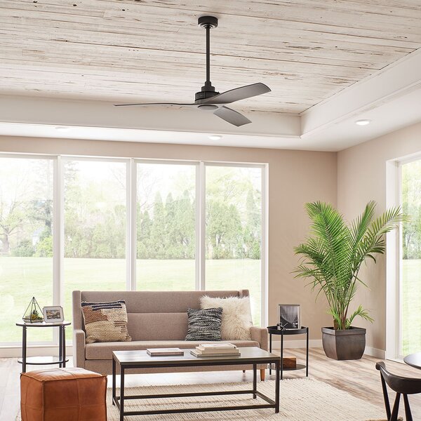 Kichler modern mennyezeti ventilátor ried szürke sötét vas elsklf-ried-56-avi