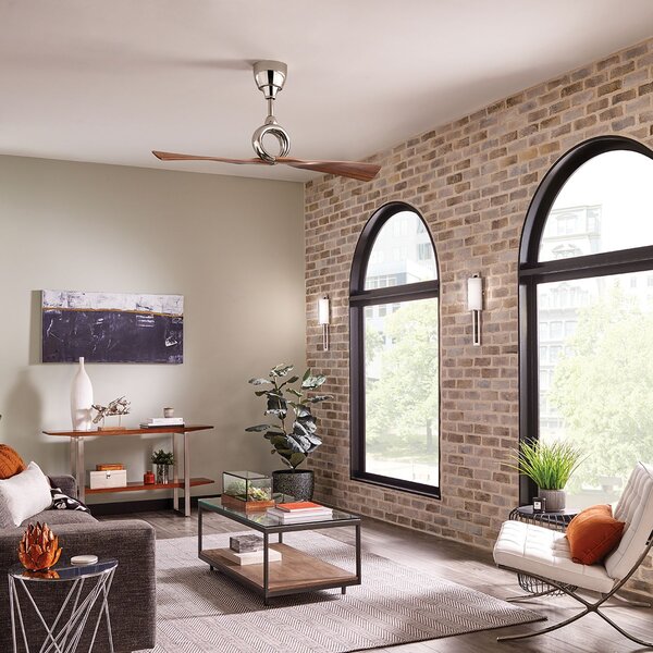 Kichler modern mennyezeti ventilátor link dió polírozott nikkel elsklf-link-54-pn