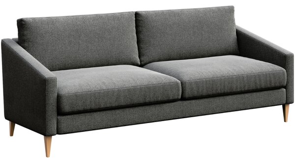 Szürke szövet háromszemélyes kanapé Ame Yens Karoto 200 cm