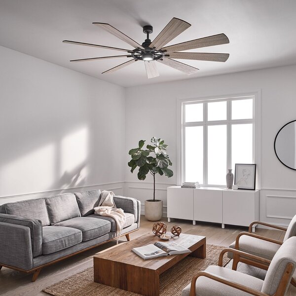 Kichler loft mennyezeti ventilátor gentry xl sötét dió könnyű dió cink elsklf-gentry-85-wz